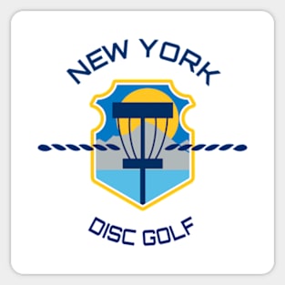 New York Disc Golf - State Flag White Sticker